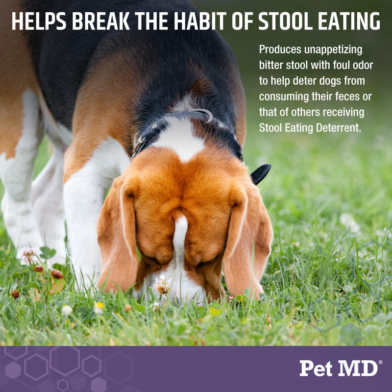 Pet MD Stool Eating Deterrent - Prevent Dog from Eating Poop - Coprophagia Aversion with Enzymes, Herbs, & Prebiotics for Digestive Support & Fresh Breath - Stop Stool Eating Chews - 60 ct - BeesActive Australia