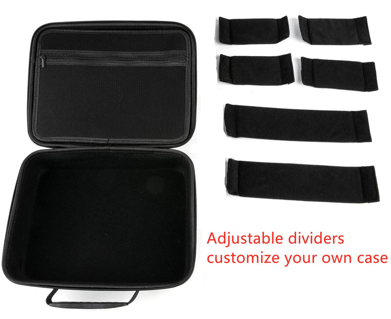 PUGED Dice Box DND Dice Holder with Adjustable Dividers and Zippered Bags Tabletop RPG Gamer Organizer Case Travel Storage Box Holds up to 200 Polyhedral Dice - BeesActive Australia