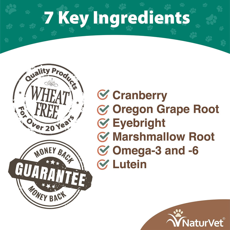 NaturVet – Tear Stain Plus Lutein | Eliminates Unsightly Tear Stains | Enhanced with Cranberry Extract, Calcium Ascorbate & Oregon Grape Root | for Dogs & Cats 70 Soft Chews - BeesActive Australia