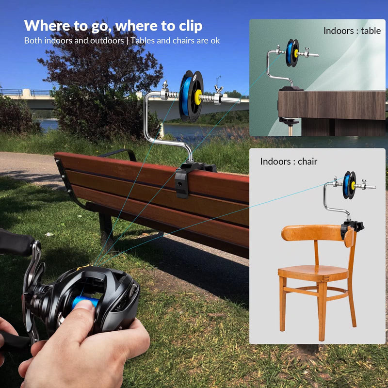 THKFISH Fishing Line Spooler Fishing Line Winder Spooler Fishing Accessories Adjustable Stable Portable Fishing Line Spooler/Fishing Line Remover B -Long- Line Spooler - BeesActive Australia