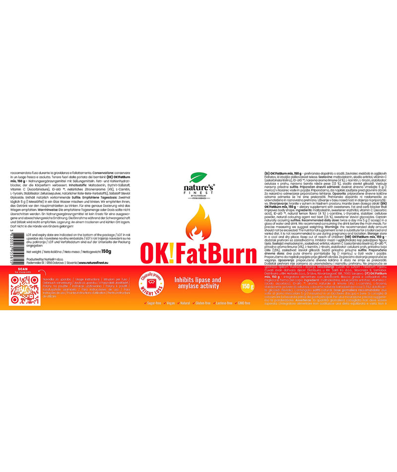 Nature's Finest by Nutrisslim OK! FatBurn | Fat and Carbohydrate Blocking Solution - Loose Weight Without Changing Your Diet | with ID-alG, L-tyrosine and L-carnitine - BeesActive Australia