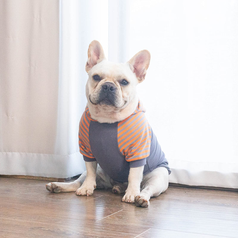 CuteBone Dog Hoodie Shirts Pet Clothes with Hat Large Grey Stripes - BeesActive Australia