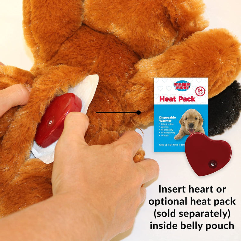 Snuggle Puppy Junior - Heartbeat Behavioral Aid Puppy Toy – Puppy Heartbeat Plush Toy Sleep Aid Black - BeesActive Australia