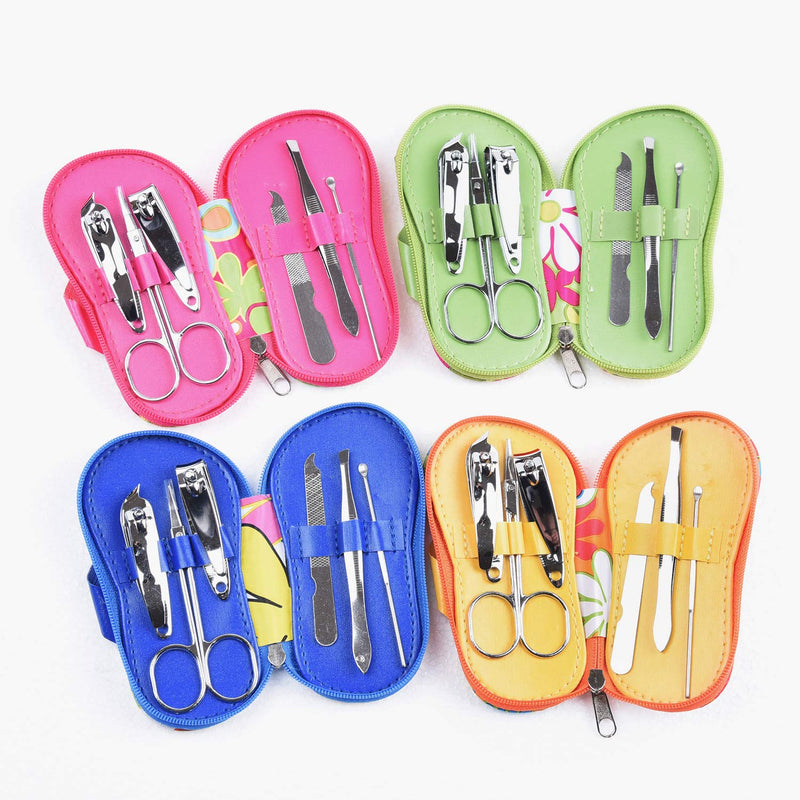 Spove Manicure Set Polka Dot Flip Flop Nail Clippers Sandal Floral Pedicure Set Pack of 4 sets - BeesActive Australia