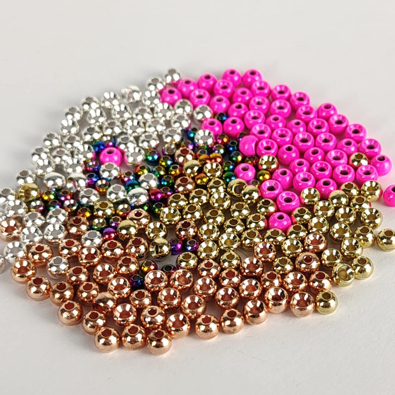 Eupheng 50pc Fly Tying Tungsten Beads Round Ball Beads Fly Tying Materials 7 Colors / 4 Sizes Fly Fishing Nymph Streamer Fluor pink 7/64"(2.7 mm) - BeesActive Australia