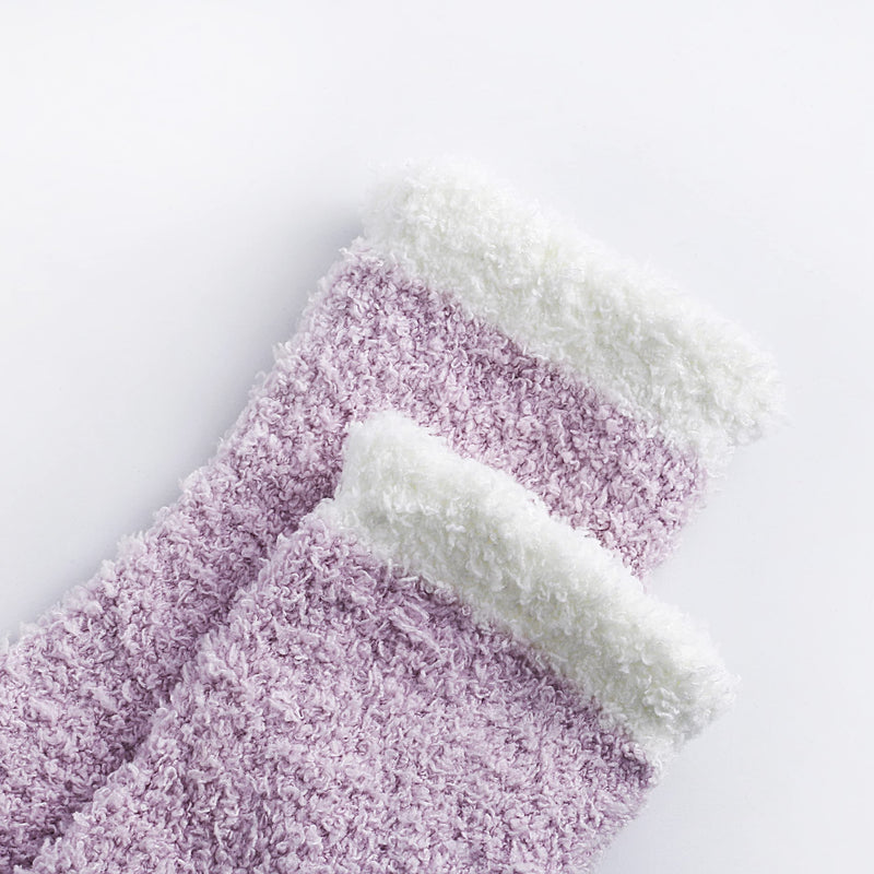 Non Slip Socks Hospital Socks with Grips for Women Grip Socks for Women Fluffy Socks with Grips for Women Slipper Socks 4 Pairs 1 - BeesActive Australia