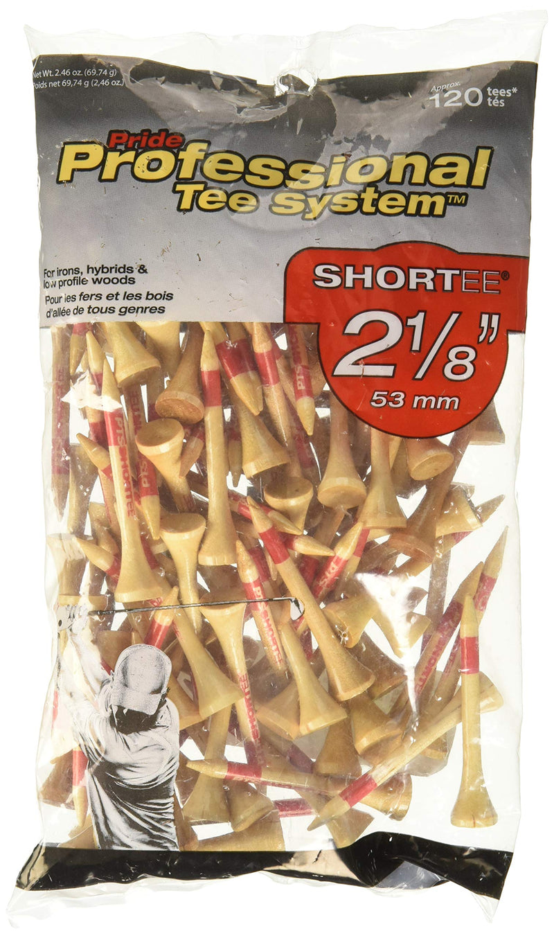 Pride Professional Tee System, 2-1/8 inch Shortee Tee 120 count Natural - BeesActive Australia