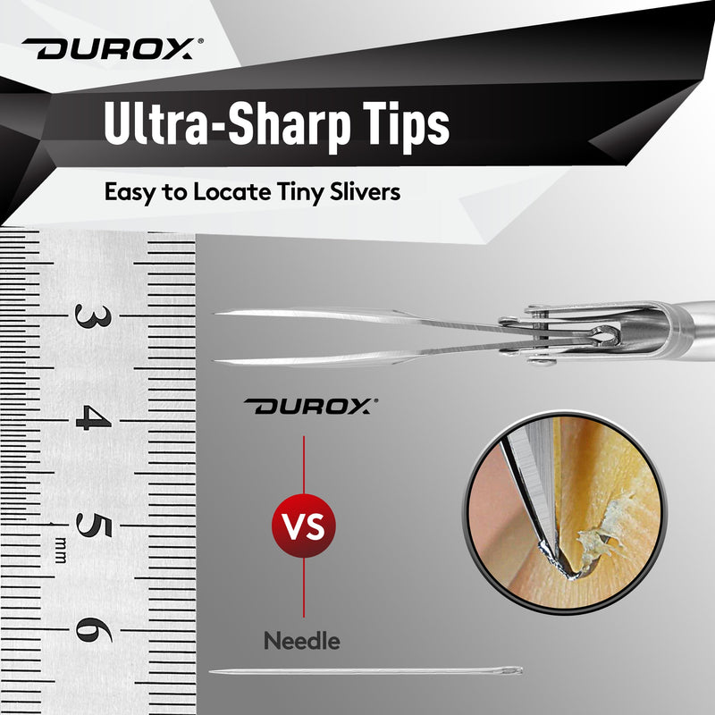 DUROX- Splinter Remover. Splinter Tweezers for Splinter Removal. Sliver Remover to Remove Splinter Out. Sharp Tweezers to Extract Cactus, Wood and Metal Splinter. Pointy Tweezers for First Aid Kit - BeesActive Australia