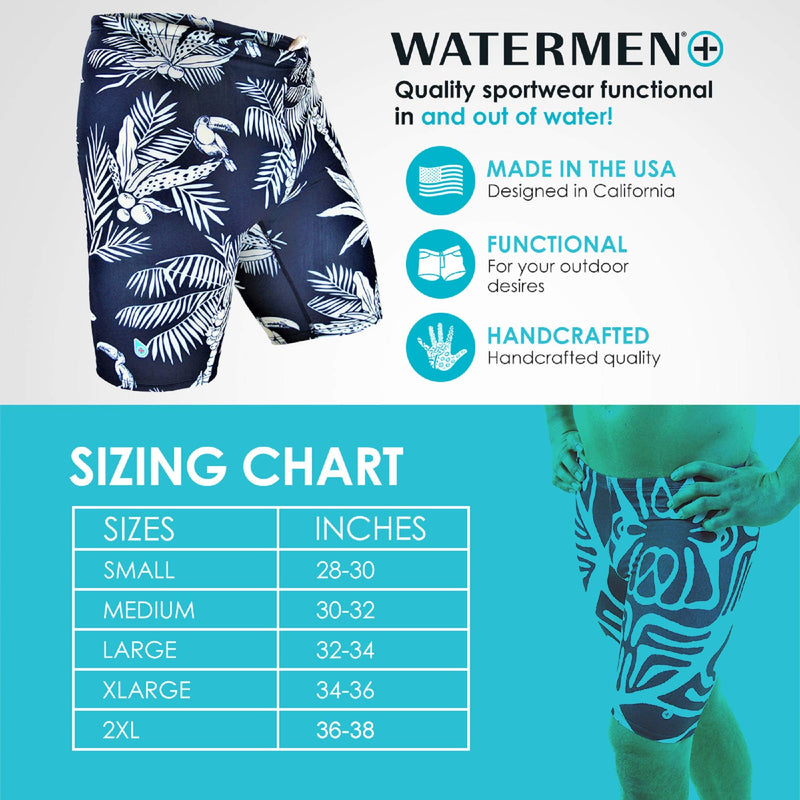 Original Watermen Mens Jammers Compression Speed Swimsuit Liners Kelp Kamo Medium - BeesActive Australia