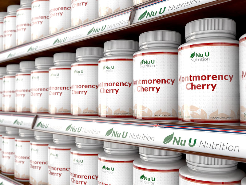Montmorency Cherry Capsules - 90 Capsules - 6 Week Supply - Natural Tart Cherry Extract - Vegan Friendly with No Added Sugars by Nu U Nutrition - BeesActive Australia