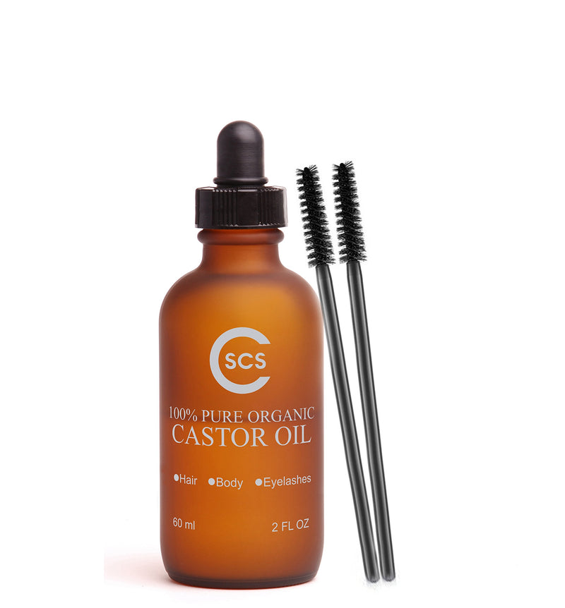 Best Quality 100% All Natural & Organic Castor Oil for Eyelashes, Eyebrows, Hair, etc - Dramatically Improves Hair Growth & Thickness Fast - USDA Certified, Cold-Pressed and Hexane Free - CSCS (2 oz) - BeesActive Australia