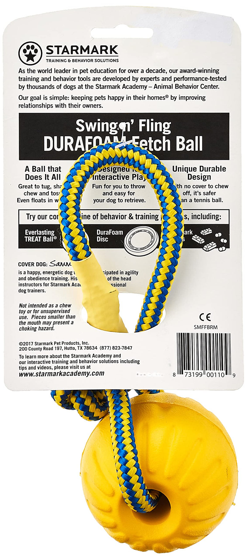 Starmark Swing 'n Fling DuraFoam Ball Dog Toy Medium 1 - BeesActive Australia