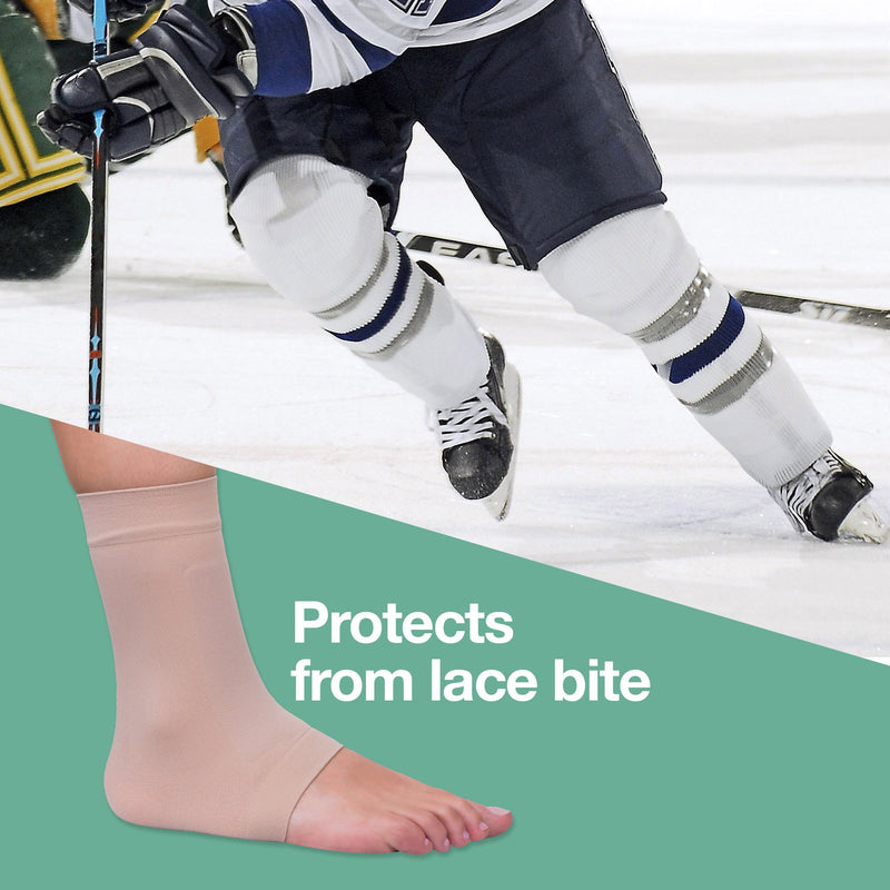 [AUSTRALIA] - ZenToes Padded Skate Socks for Lace Bite Protection - 1 Pair - for Hockey, Skating and Tall Boots 