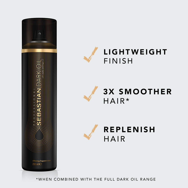 Sebastian Professional Dark Oil, Shampoo, Conditioner, Masks and Treatments, Infused with Jojoba Oil & Argan Oil Dark Oil Mist, 4.5oz - BeesActive Australia