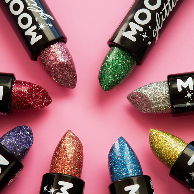 Holographic Glitter Lipstick by Moon Glitter - 0.17oz - Set of 6 colours - BeesActive Australia