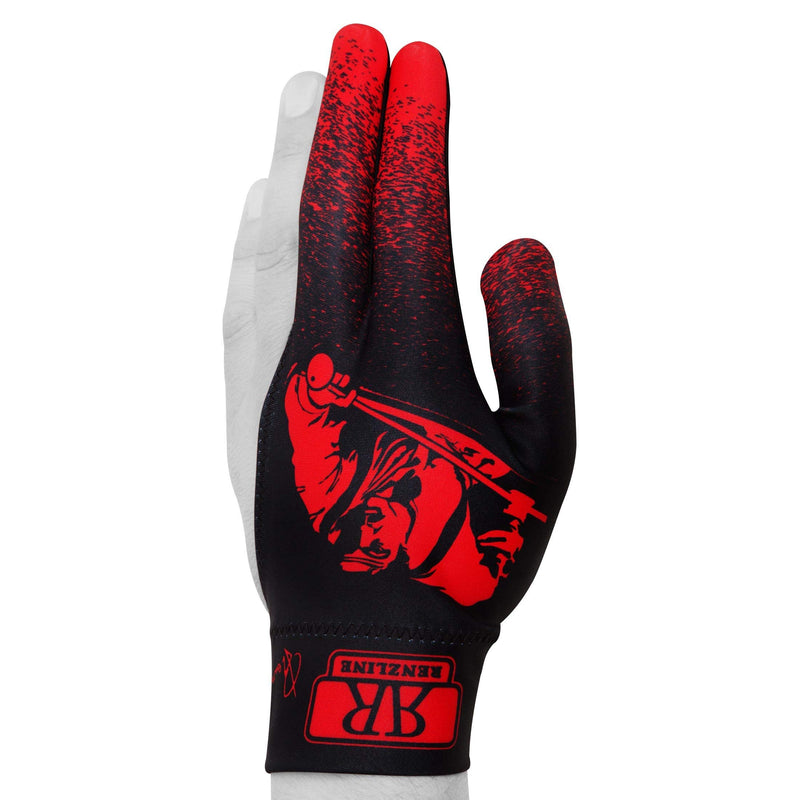 [AUSTRALIA] - Renzline Pool CUE Glove Billiard Player - Red/Black - for Left Hand - One Size fits All 