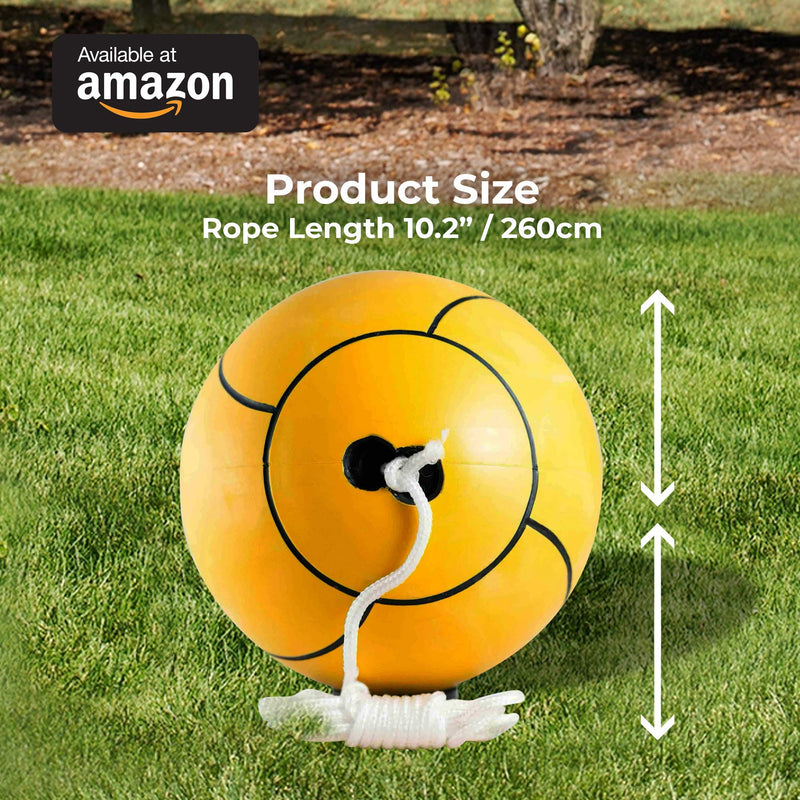Full Size Tetherball with Rope Set for Kids│Backyard and Outdoor Gift - Premium Line Classic Yellow - BeesActive Australia