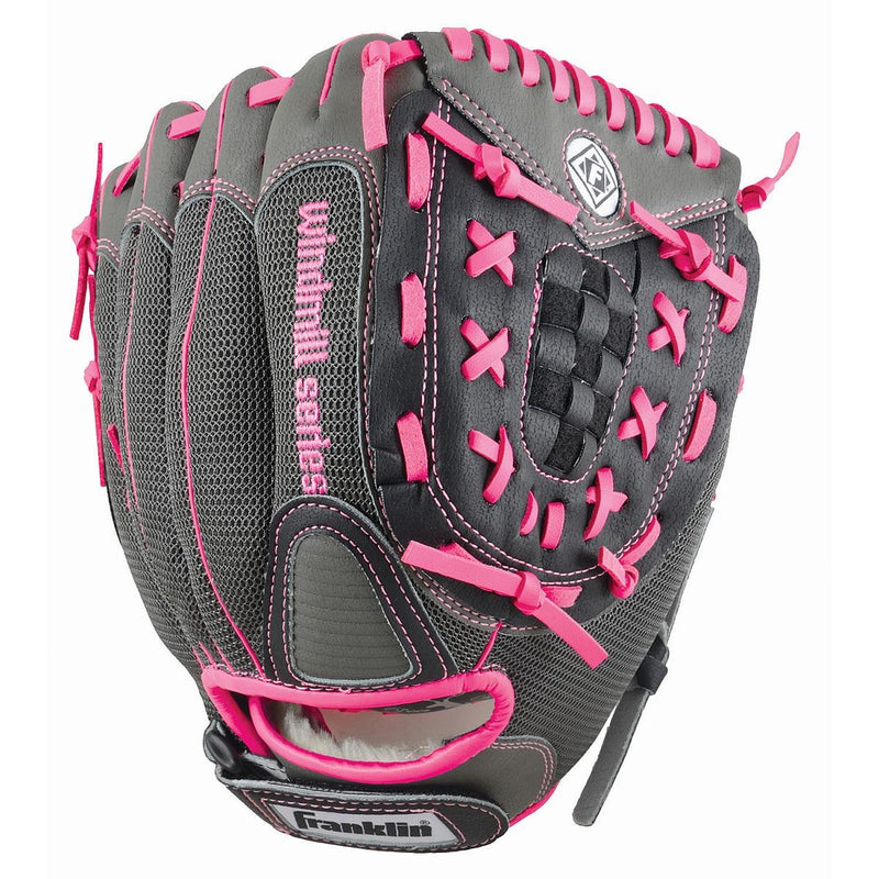 [AUSTRALIA] - Franklin Sports Softball Glove - Left and Right Handed Softball Fielding Glove - Windmill Fastpitch Pro Series - Adult and Youth Fielding Glove - 11.0 and 12.0 Inches 12" Pink 