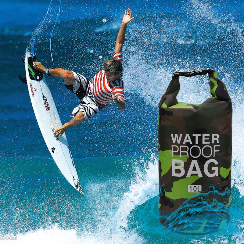 [AUSTRALIA] - Loovit Waterproof Dry Bag 2L/5L/10L/15L/20L/30L, Roll Top Sack Keeps Gear Dry for Kayaking, Rafting, Boating, Swimming, Camping, Hiking, Beach, Fishing with Free Waterproof Phone Case Green 5L 