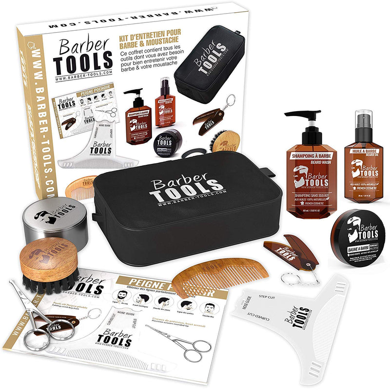 Kit/Set/Beard Care and Care Set with Barber Care | Cosmetics Made in France ✮ BARBER TOOLS ✮ - BeesActive Australia