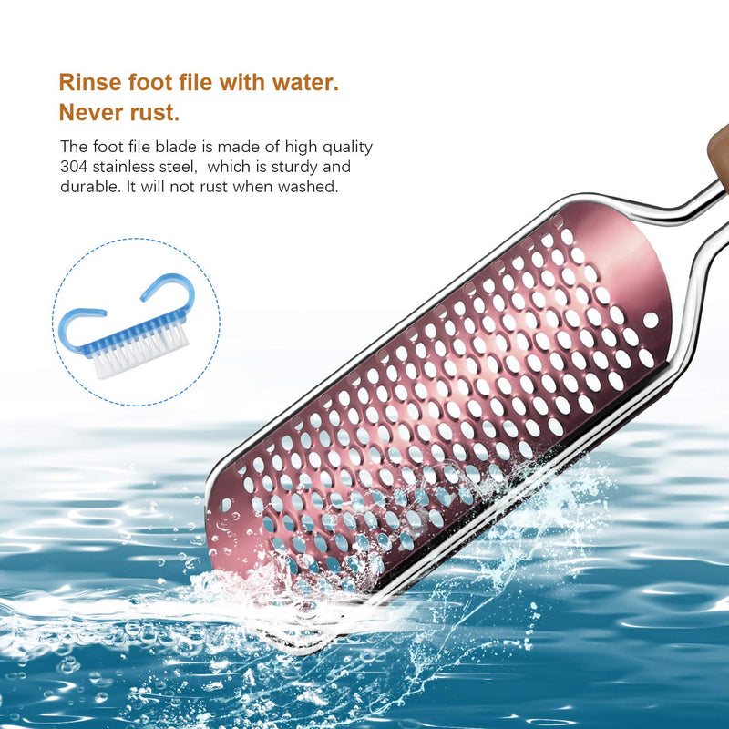 Pedicure Foot File Callus Remover - Large Foot Rasp Colossal Foot Scrubber Professional Stainless Steel Callus File for Wet and Dry Feet - BeesActive Australia