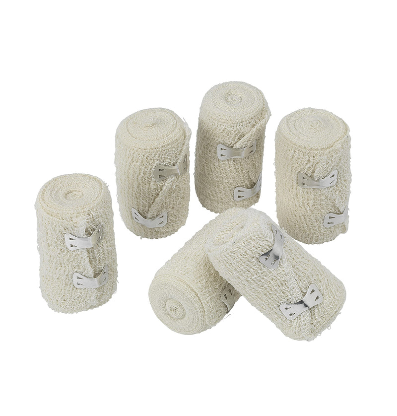 Safety First Aid Group Crepe Cotton Bandages 7.5 x 4.5 m (Pack of 6) Single 7.5 cm x 4.5 m (Pack of 6) - BeesActive Australia