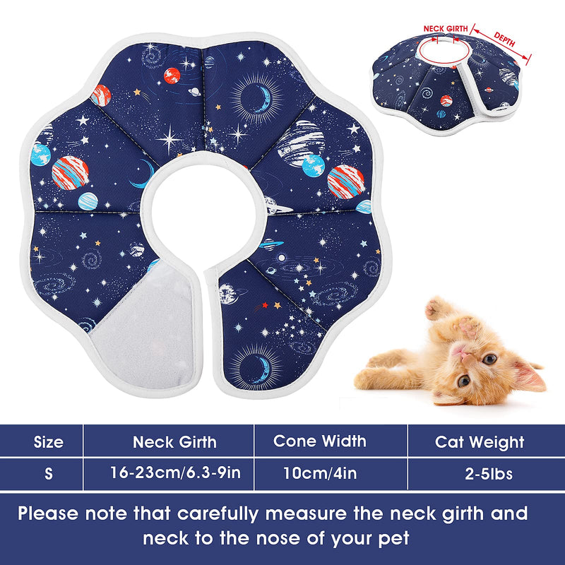 TIESOME Small Cat Cone Collar, Adjustable Kitten Recovery Cone Collar, Cat Cones After Surgery for Kittens, Fasteners Collars for Small Cats, Protective Cat Recovery E-Collar(Neck Diameter: 6.3-9inch) - BeesActive Australia