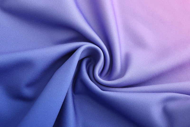 Boys Gymnastics Leotards One-piece Dancing Tumbling Practice Athletic Leotards 4-10Years Gradient Purple 9-10 Years - BeesActive Australia