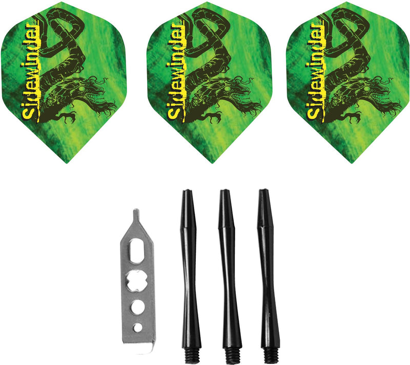 [AUSTRALIA] - Viper Sidewinder 80% Tungsten Steel Tip Darts 21 grams Black Ring Barrel 