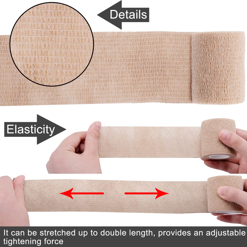 BQTQ 30 Rolls Self Adherent Wrap 2 inch Bandage Adhesive Wrap Breathable Athletic Tape Stretch Wrap Roll Sports Wrap Tape Self Adhesive Bandage Wrap for Wrist Ankle Swelling Sprains(30 Colors) Rich Color - BeesActive Australia