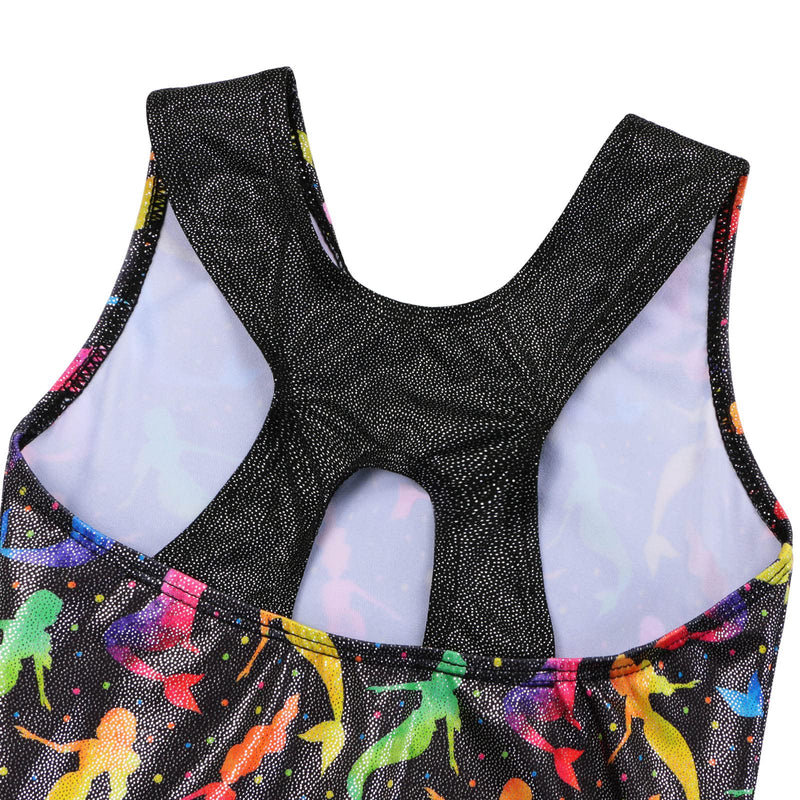 TFJH E Gymnastics Leotards for Girls Sparkle Athletic Clothes Activewear One-piece 8-9Years E Black Girl - BeesActive Australia