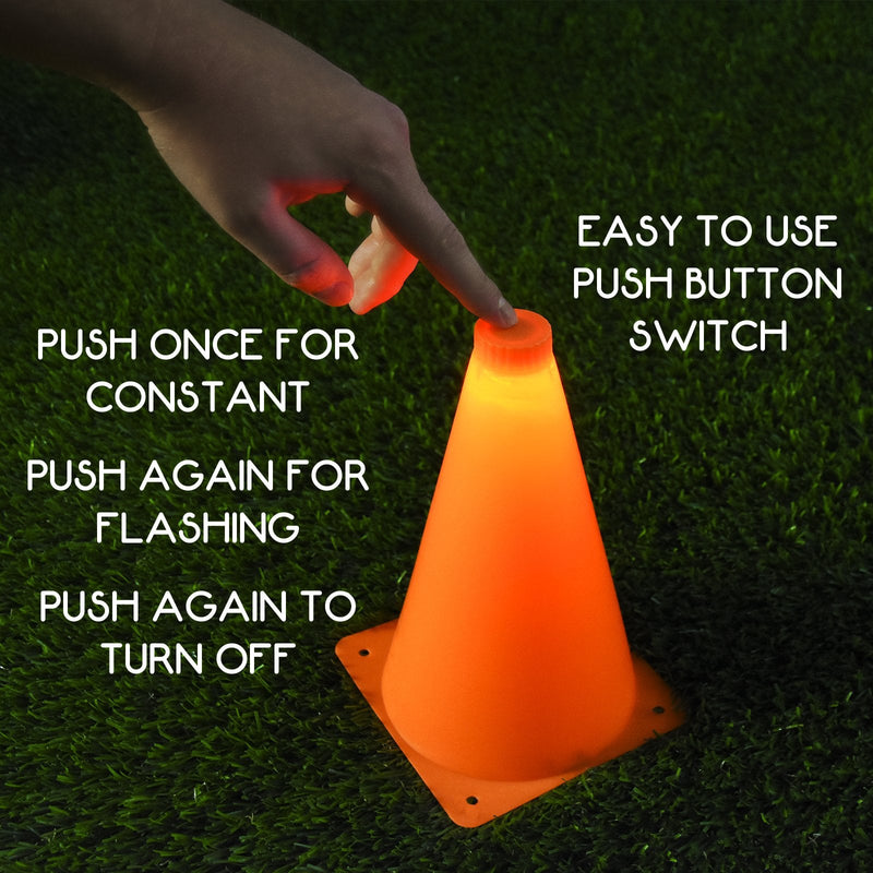 GoSports LED Light Up Sports Cones (6 Pack), 9" - BeesActive Australia