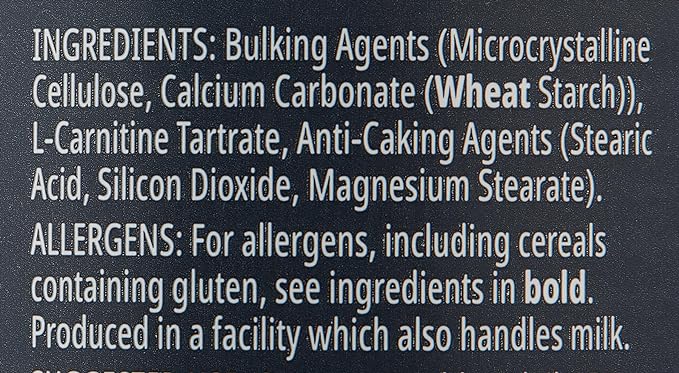 Myprotein L-Carnitine 180 tablets - BeesActive Australia