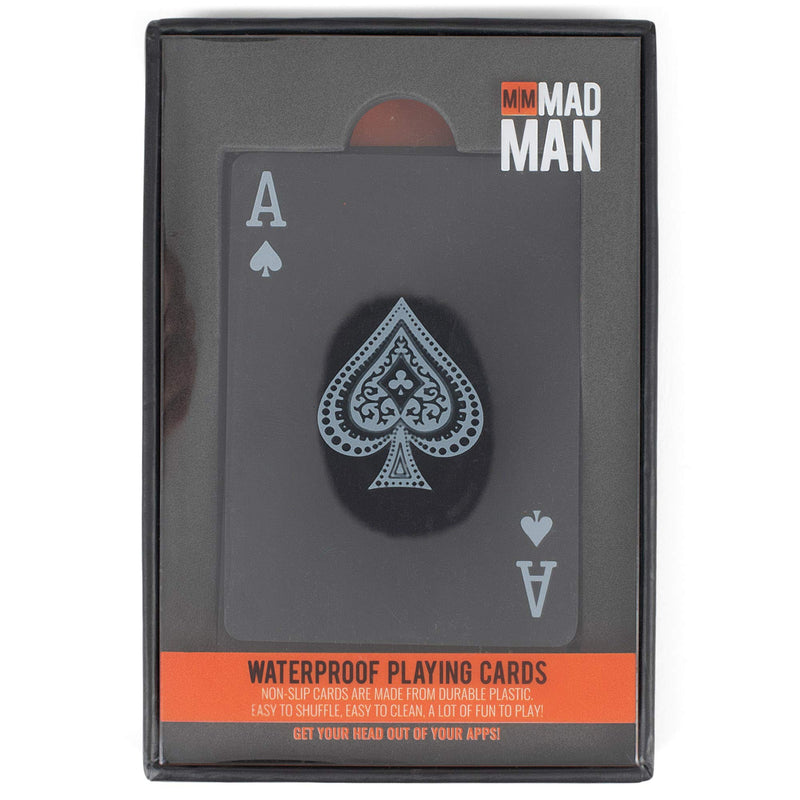 Sleek Black Non-Slip 3.5 Acrylic Waterproof Playing Cards - BeesActive Australia