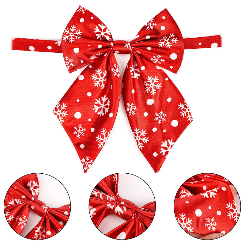 Segarty Dog Neck Bow Ties Assorted Pattern Adjustable Pet Collar Bowtie for Medium Large Dog Bowknot Costumes Grooming Accessories Photography Christmas Festival Party Pet Style Gift - BeesActive Australia