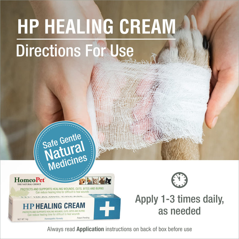 HomeoPet HP Healing Cream, Natural Support for Pet Wound Healing, 14 Grams - BeesActive Australia