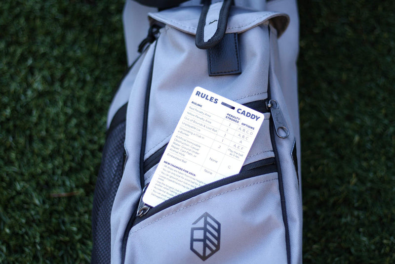 Rules Caddy - Simplify The Rules of Golf - Golf Bag Tag Accessory - Training Aid - Quick Reference Guide - BeesActive Australia