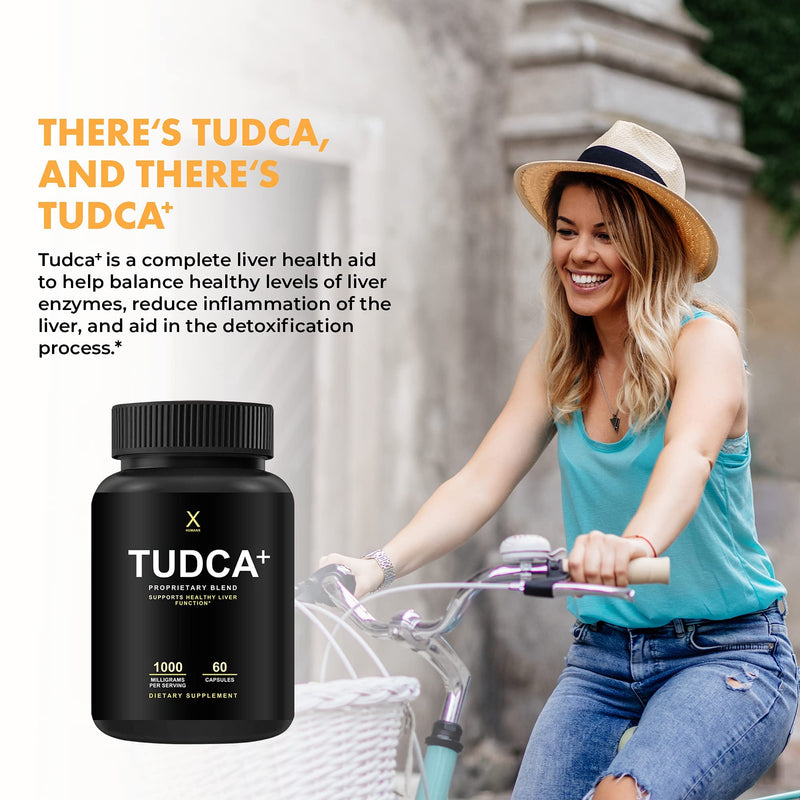 HUMANX TUDCA+ 1000mg (Tauroursodeoxycholic Acid) - USA Third Party Tested - Liver Health Aid for Detox and Cleanse - Vegan, Non GMO - Easy to Swallow Capsules - Tudca Bile Salt Supplement Powder - BeesActive Australia