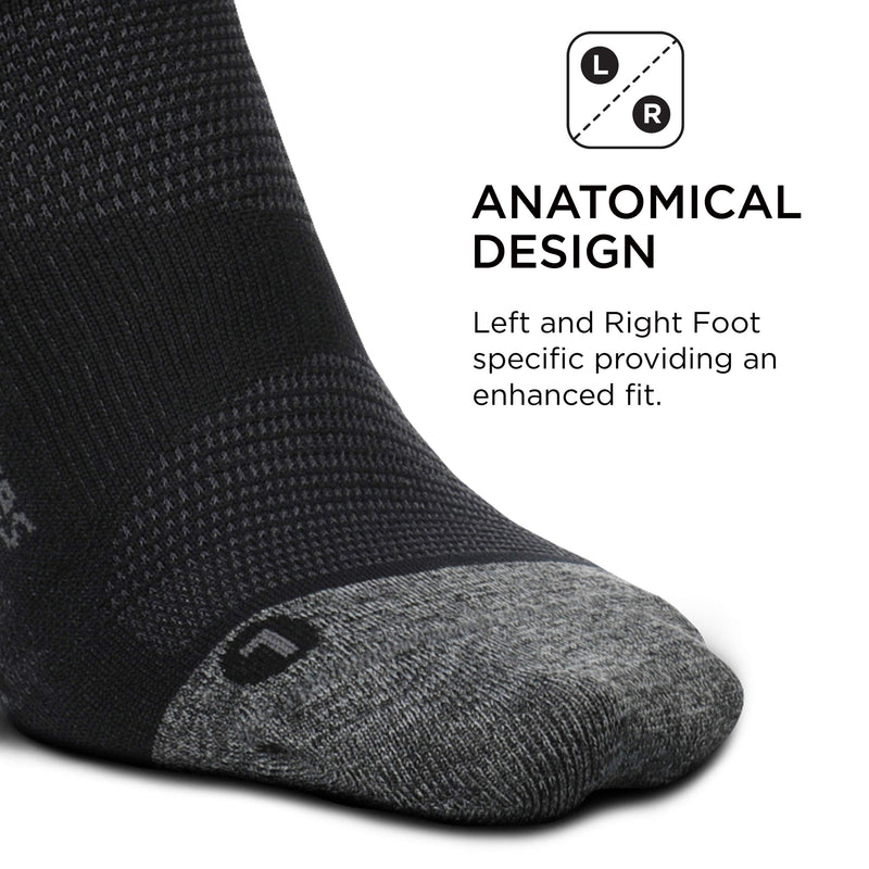 [AUSTRALIA] - Feetures Elite Ultra Light No Show Tab Sock Solid Medium Black 