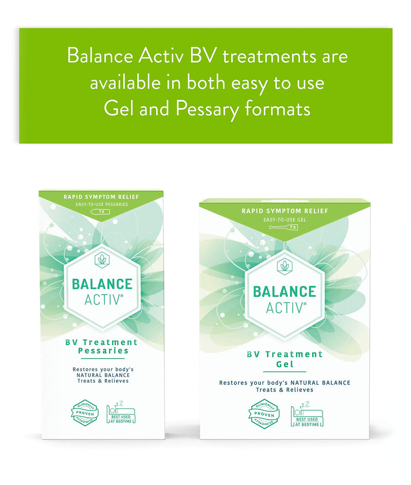 Balance Activ Pessaries | Bacterial Vaginosis Treatment for Women | Works Naturally to Rapidly Relieve Symptoms of Unpleasant Odour, Discomfort & Discharge Odour Associated with BV | 1 Pack 7 Count (Pack of 1) - BeesActive Australia