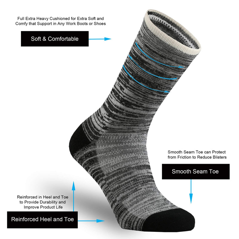 ONKE Merino Wool Cushion Crew Socks for Women Lady Casual Dress Outdoor Trail Hiking Hiker with Light Breathable Performance Multicolor3 9-11 - BeesActive Australia