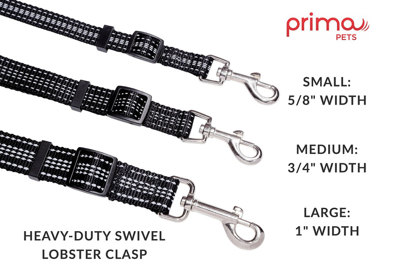 Prima Pets No Tangle Reflective Adjustable Double Dog Coupler - Each Side Adjusts 11" to 20" in Length - Walk 2 Dogs with Ease! MEDIUM - 3/4" Width BLACK - BeesActive Australia