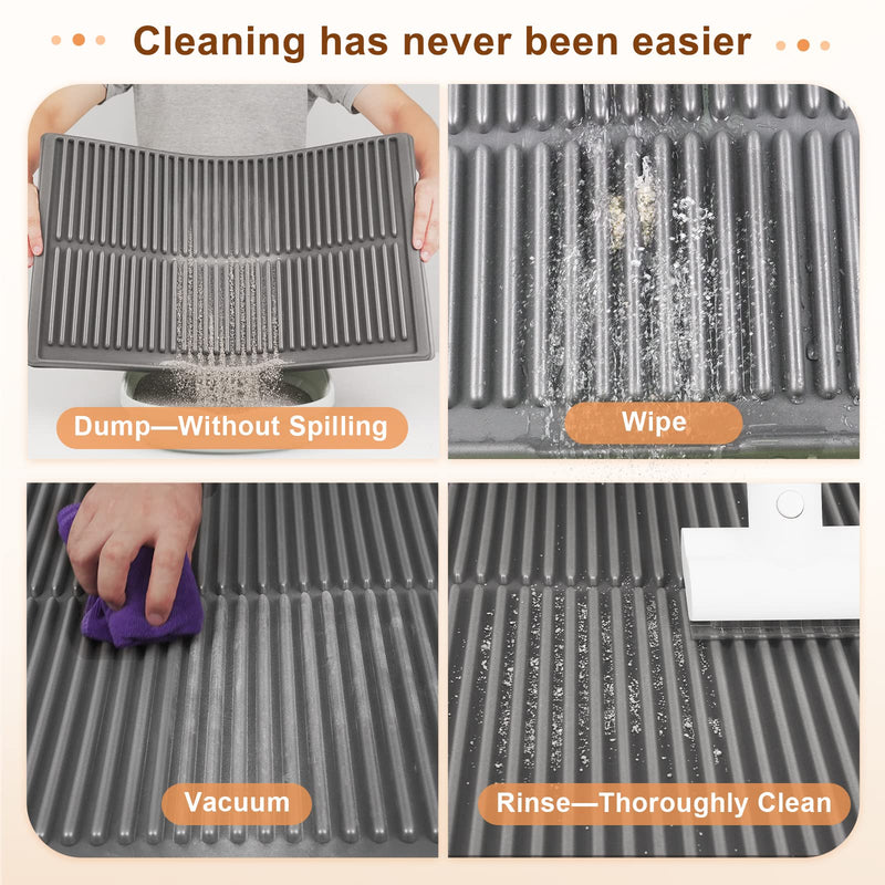 Cat Litter mat for Kitty Litter Box: Cats Litter Trapping mats - Litter pad - Litter Catcher - pet mats for Floor Waterproof - Kitty Litter Rug Trapper - Washable Litter mat XL Large 31x24" Grey - BeesActive Australia