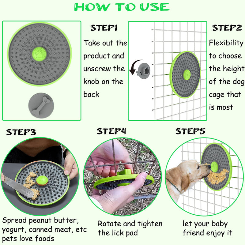 Dog Crate Toy Training Tool for Reduce Anxiety,Dog Treat Dispenser for Pet Behavior Training Aid,Secures to Crate Peanut Butter Toy,Puppy Crate Treat Holder Dog Kennel Therapy Training Slow Feeder Toy Z_Lick Mat - BeesActive Australia