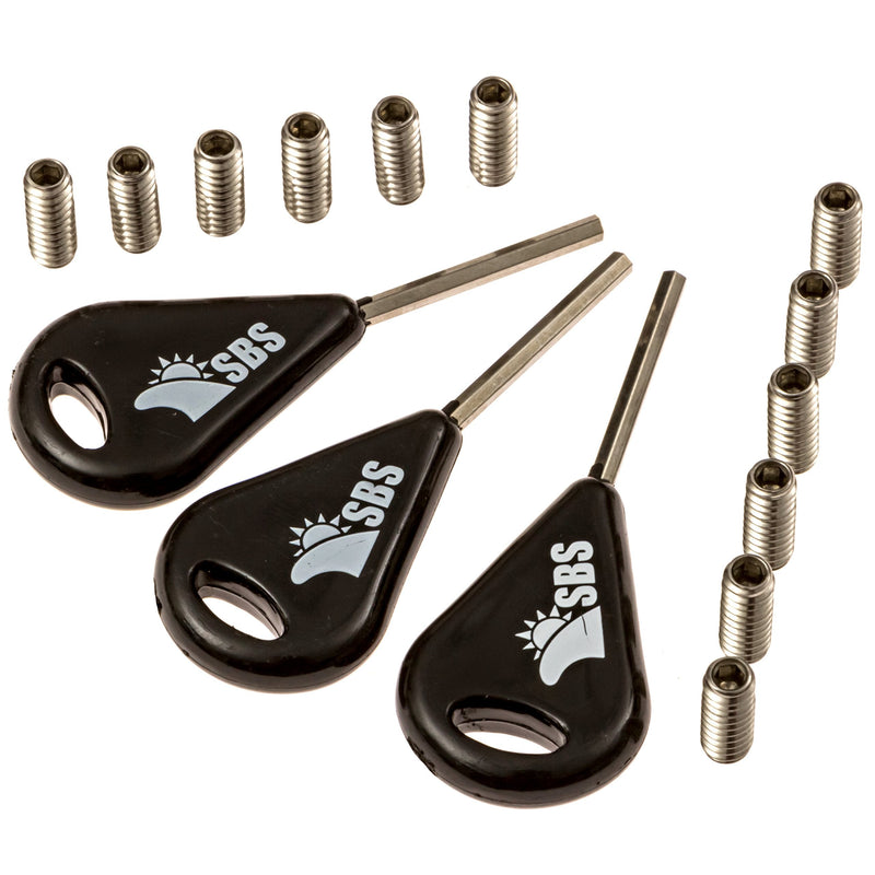 Santa Barbara Surfing SBS Surf Fin Key & Futures Fin Screw (3 Key & 12 Future Screws) - BeesActive Australia