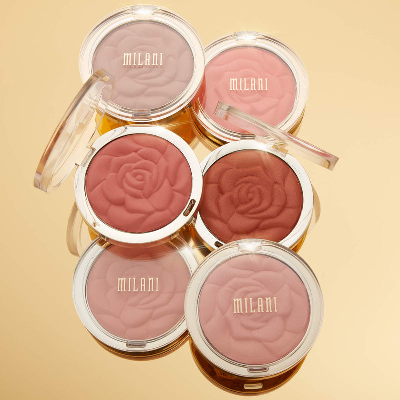 Milani Rose Powder Blush - Romantic Rose (0.6 Ounce) Cruelty-Free Blush - Shape, Contour & Highlight Face with Matte or Shimmery Color - BeesActive Australia