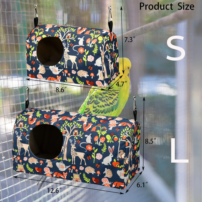 ShuRung Parrot Cockatiel Warm House Bird Nest Bed Winter Hanging Hammock Birds Sleeping Bed Parrot Hideway Bed Polyester Fabric Washable for Parrot Parakeet Cockatiels Budgies Lovebird African Grey L - BeesActive Australia