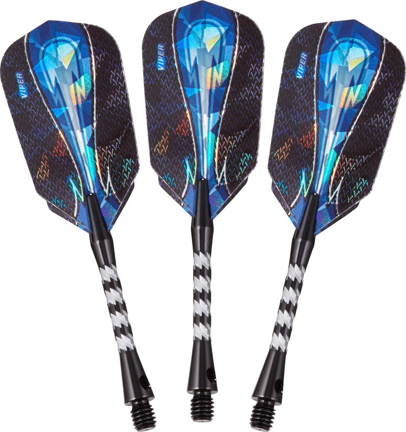 Viper Astro 80% Tungsten Soft Tip Darts with Storage/Travel Case 16 Grams Black Rings - BeesActive Australia