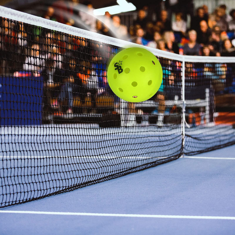 Pickle Balls 12 Pack | Pickleball Balls Outdoor | Pickle Balls | Supra-40 Outdoor Pickleball | Pending Approved for Tournament Play | Neon Yellow | Hard Bounce - BeesActive Australia