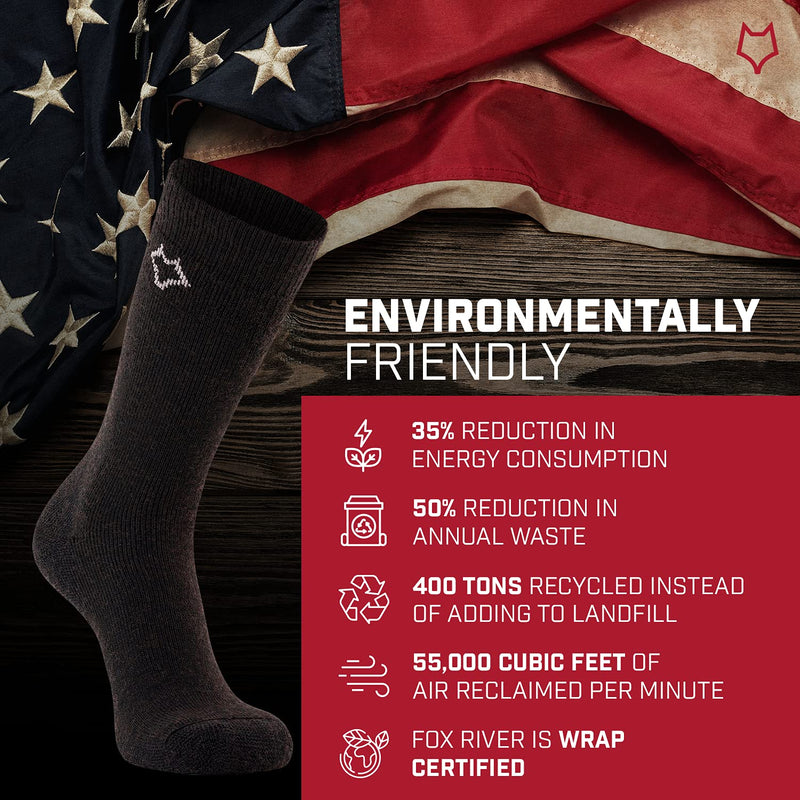 Fox River Wick Dry Tramper Merino Wool Crew Socks Medium Weight Men’s Hiking Sock with Moisture Wicking Fabric Large Black - BeesActive Australia